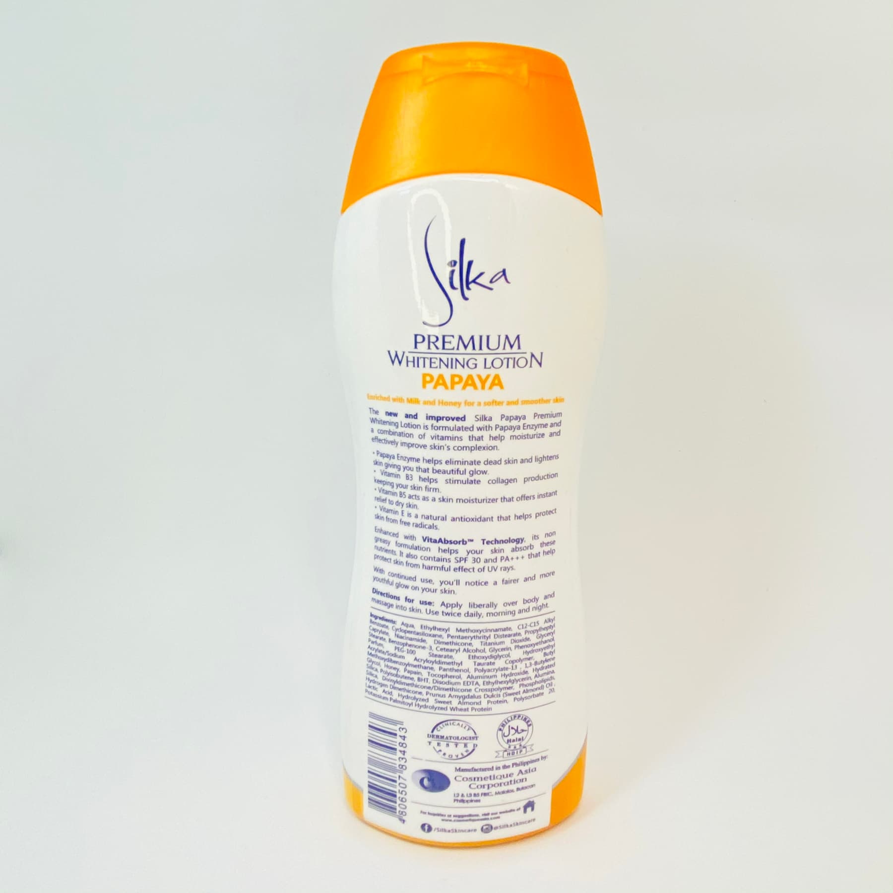 SILKA PREMIUM WHITENING LOTION (PAPAYA WITH MILK & HONEY) — image 3