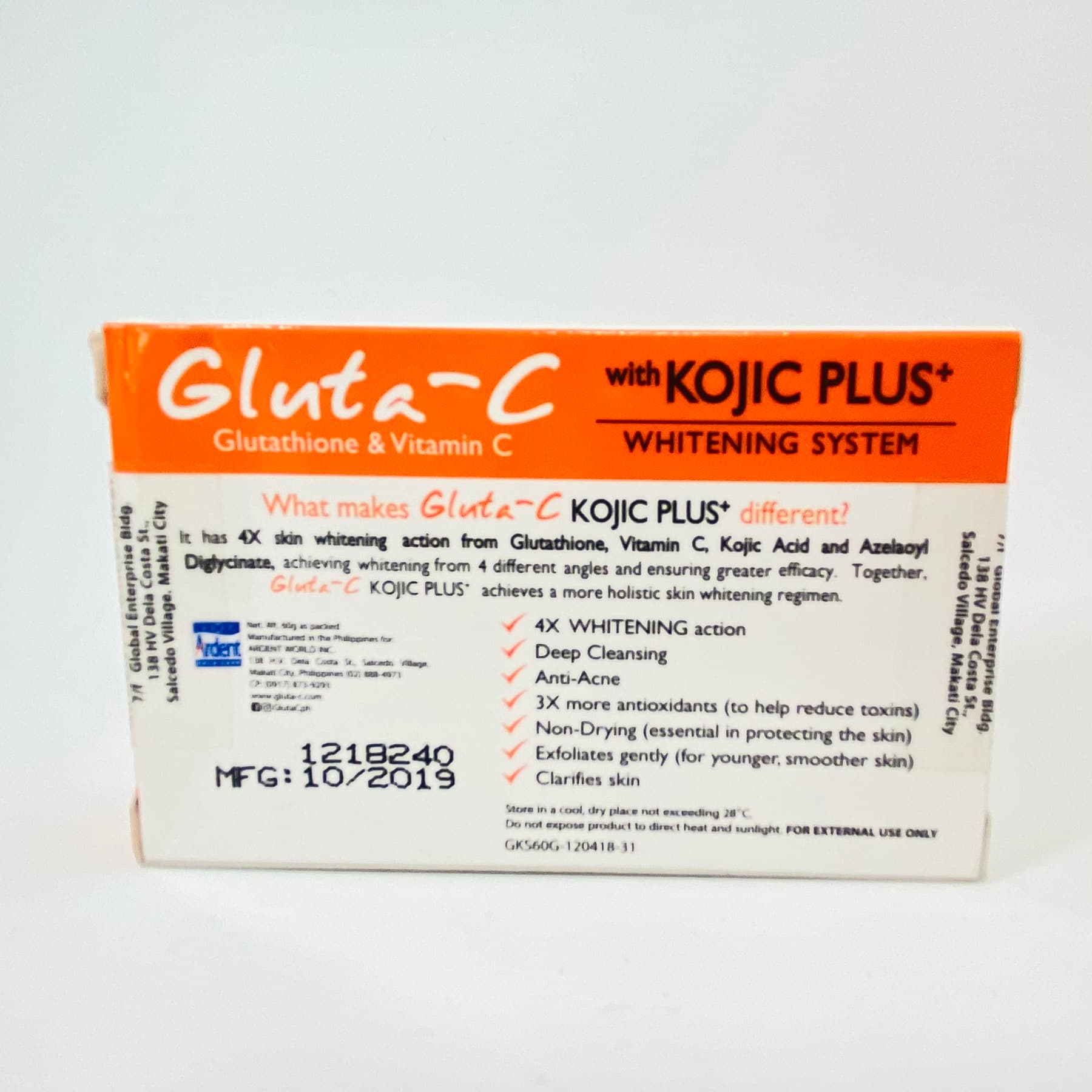 GLUTA-C WITH KOJIC PLUS GLUTATHIONE & VITAMIN C SOAP 60g — image 3