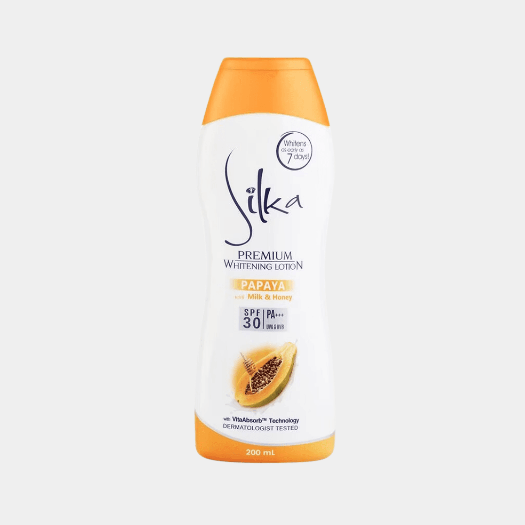 SILKA PREMIUM WHITENING LOTION (PAPAYA WITH MILK & HONEY)