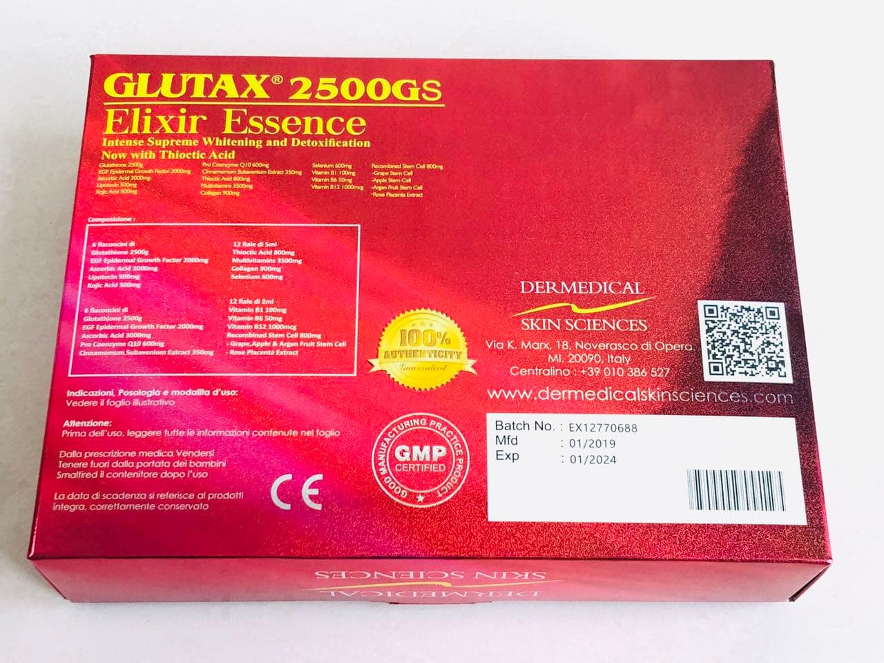 GLUTAX 2500GS ELIXIR ESSENCE 36PCS/BOX , ITALY — image 5